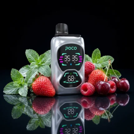 Poco Double 26000 - Cool Mint& Strawberry Raspberry Cherry lce 5%