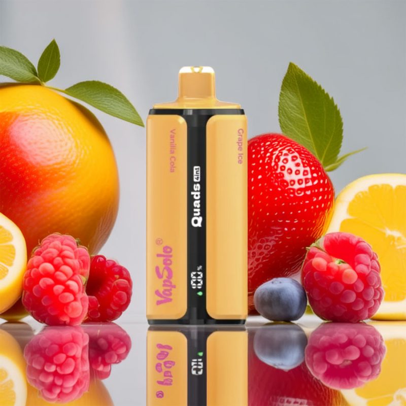 Vapsolo-Quads-80000-VanillaColaLemonPeachStrawberryRaspberryCherryIceGrape-Ice
