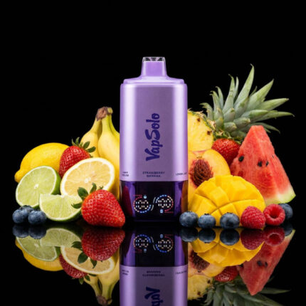 VapSolo 180K Sixer – Strawberry Banana & Lemon Lime & Peach Mango Pineapple & Watermelon Ice & Sour Triple Berry & Hami Melon 5%
