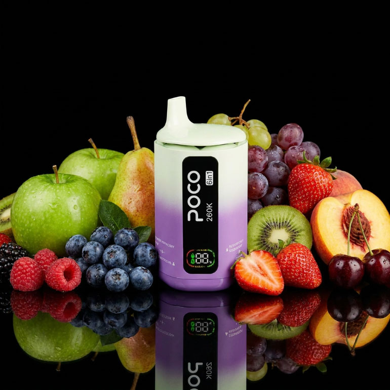 Poco 260K 6IN1 – Sour Strawberry Kiwi & SourApple Pear & Sour Peach Raspberry & SourTriple Berry & Sour Pinkberry & Sour Grape 5%