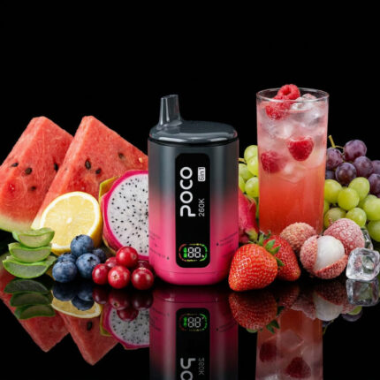 Poco 260K 6IN1 – Watermelon Lemon & Blackcurrant Ice & Sour Strawberry Dragon Fruit & Aloe Lychee Ice & Blackberry Canberry & Pink Lemonade 5%