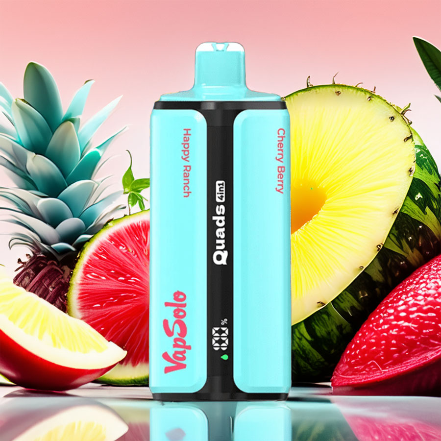 VapSolo Quads 80000 – Happy Ranch & Sex On The Beach & Watermelon Coconut & Cherry Berry 2% VapSolo Quads 80000 – Happy Ranch & Sex On The Beach & Watermelon Coconut & Cherry Berry 2%