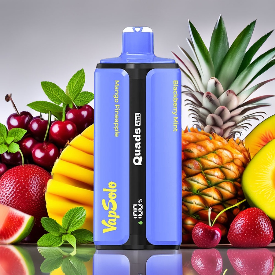 VapSolo Quads 80000 – Mango Pineapple & Blue Razz Cherry & Watermelon Cherry & Blackberry Mint 2% VapSolo Quads 80000 – Mango Pineapple & Blue Razz Cherry & Watermelon Cherry & Blackberry Mint 2%